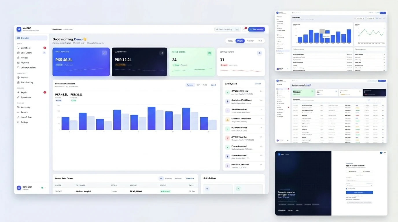 MedERP Cloud interface preview